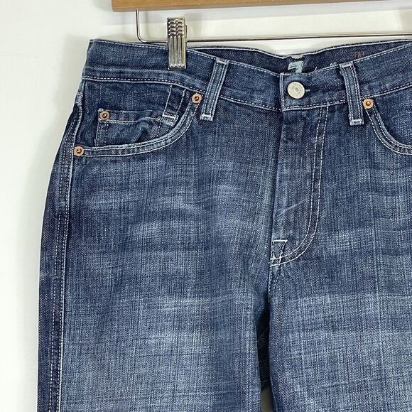 Seven For All Mankind 7FAMK A Pocket Boot Cut Lightly Distressed Jeans Womens 30 - Picture 2 of 8